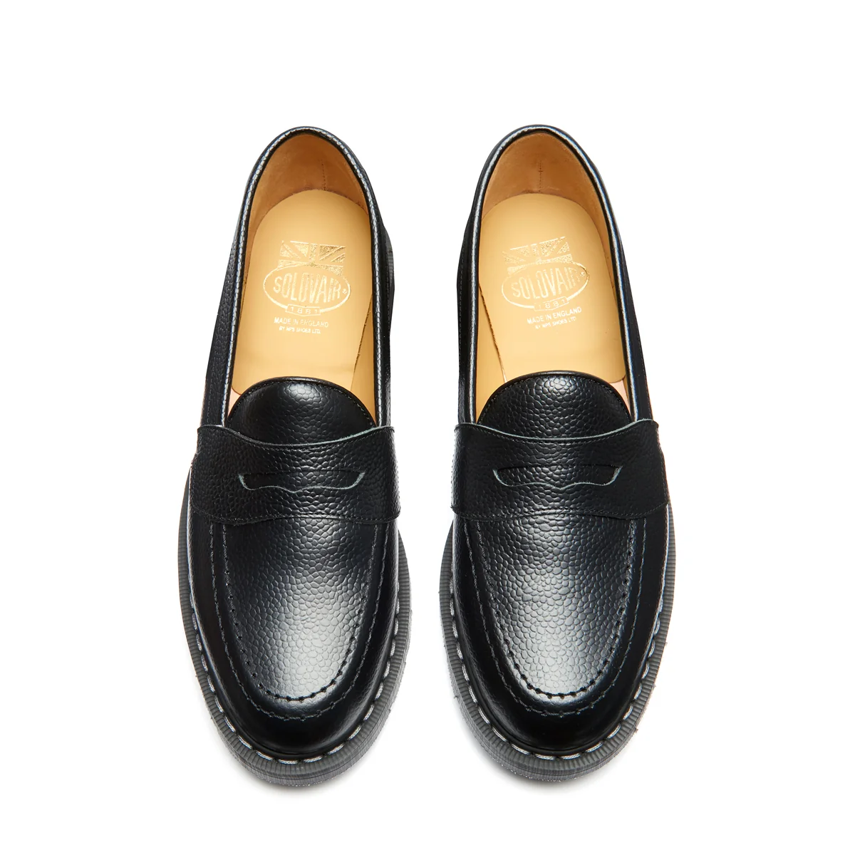 Black Hi-Shine Grain Penny Loafer - Image 3