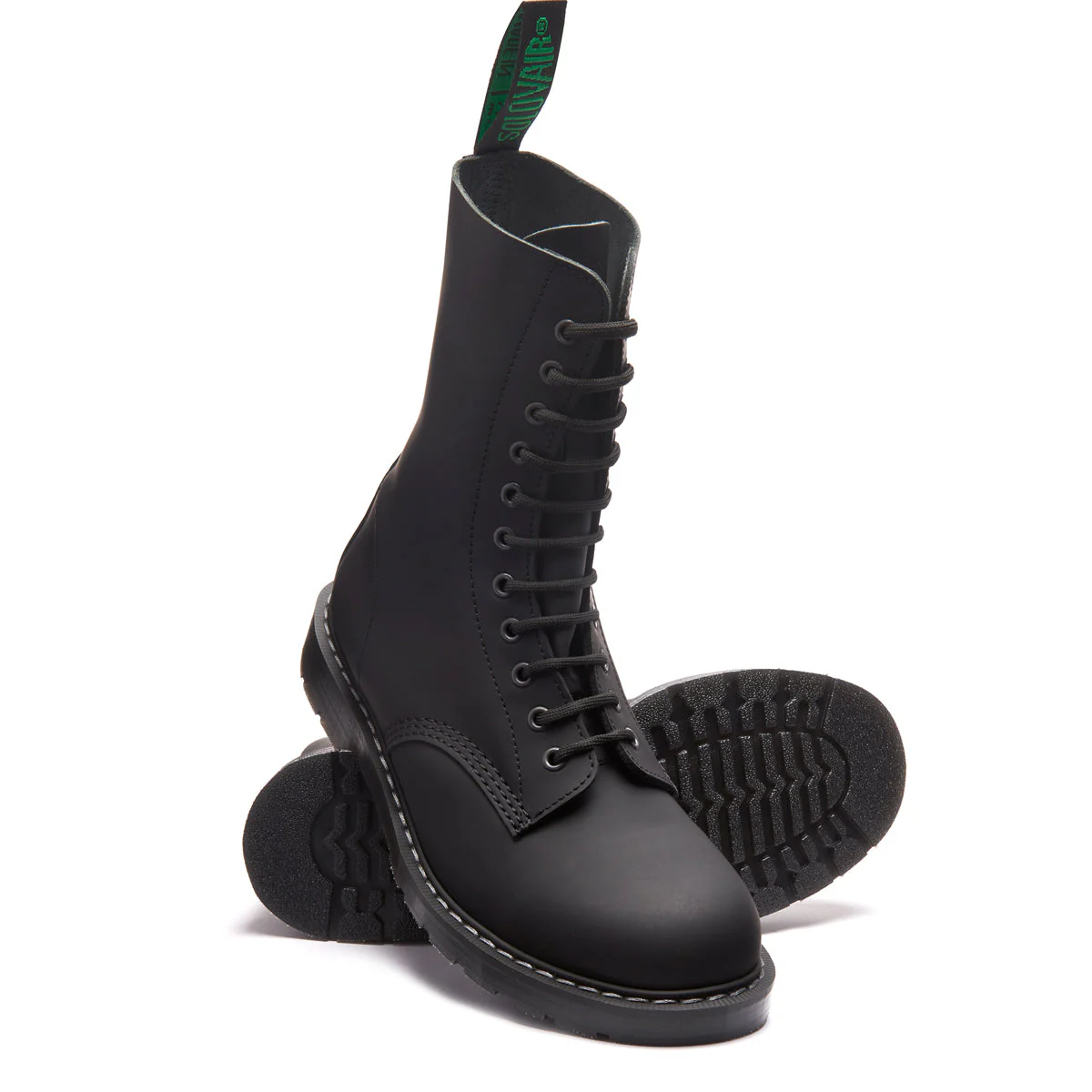Black Greasy 11 Eye Derby Boot - Image 2