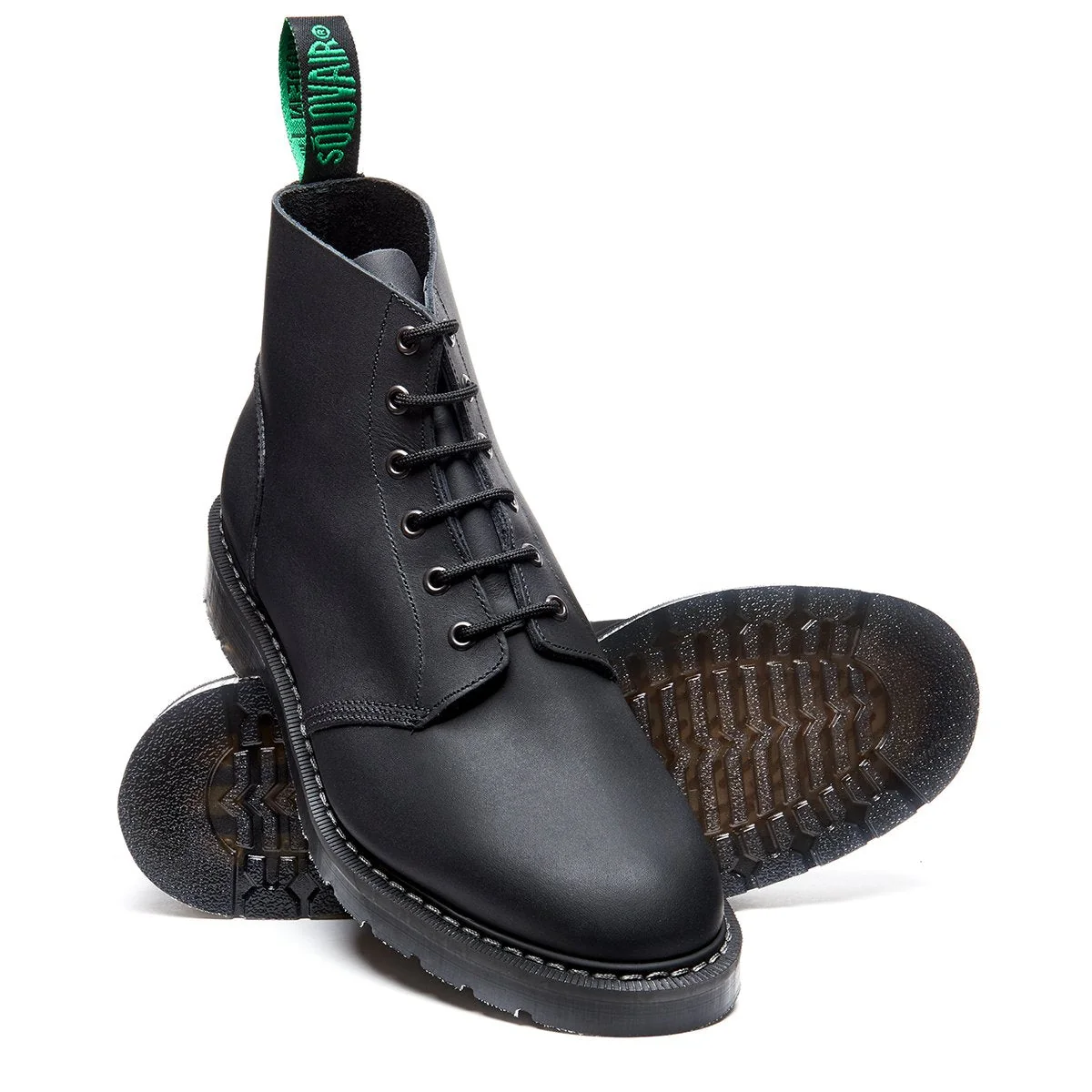 Black Greasy 6 Eye Astronaut Boot - Image 2