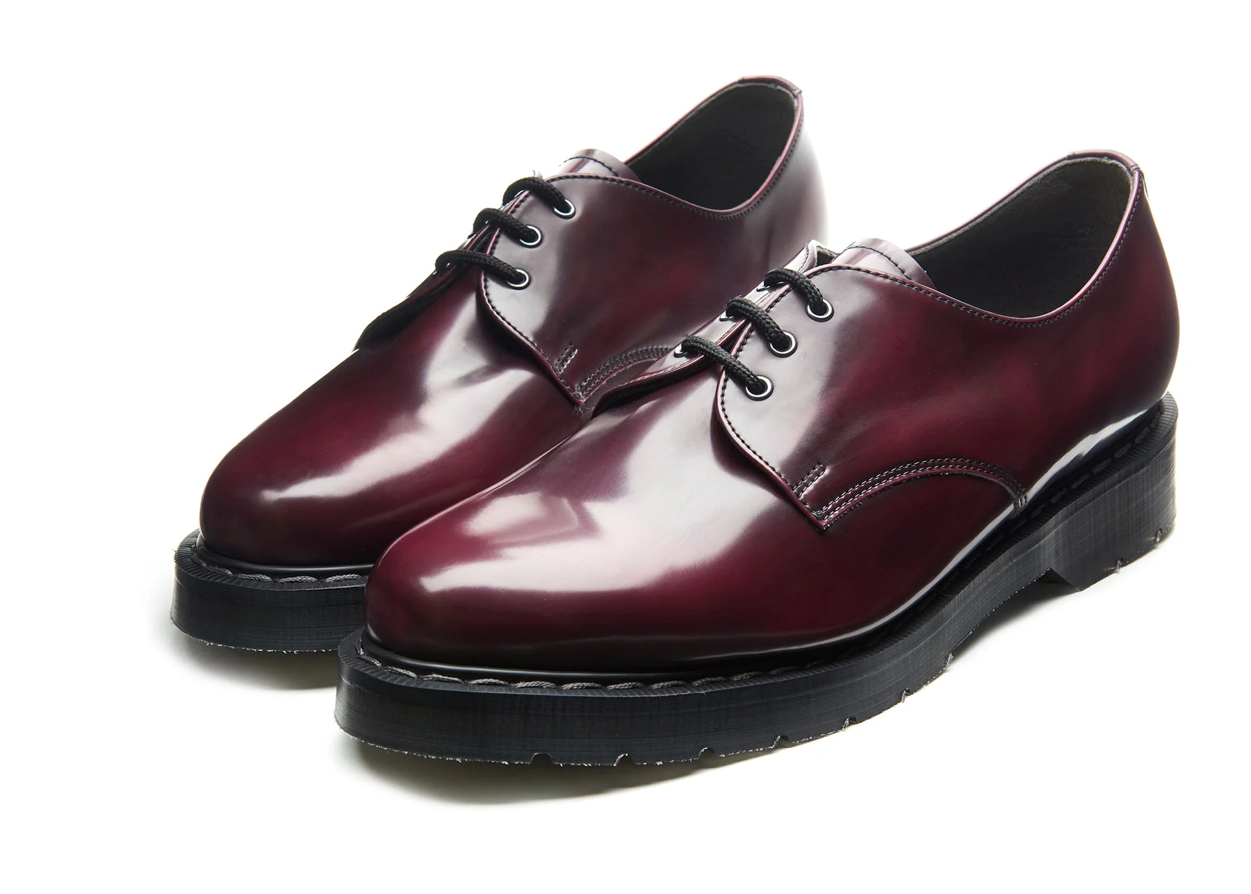 Cherry Red Rub-Off Vegan Gibson Shoe - Image 3