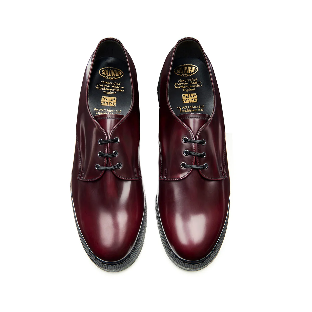 Cherry Red Rub-Off Vegan Gibson Shoe - Image 4